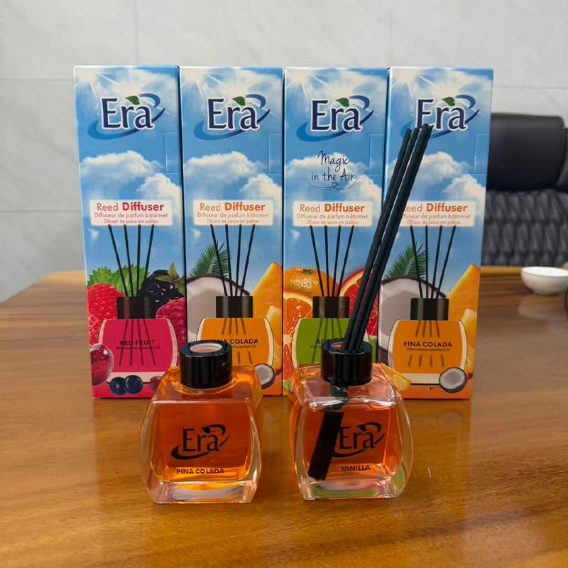 Era Car Perfume Essential Oil Aroma Diffuser Factory Wholesale Fruit Rattan Reed Diffuser Home Car Use Export Cross-Border