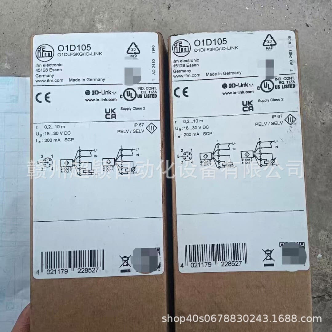 Negotiable IFM O1D105, O1D106, O2D520 Sensors Brand New In Stock Ships with Actual Photos