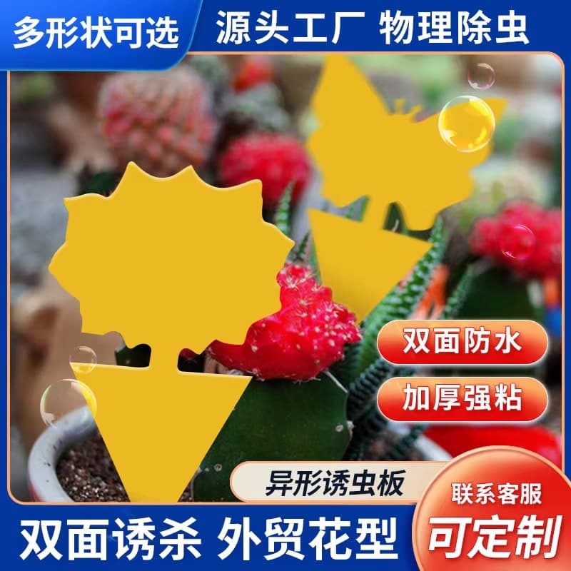 Amazon Irregular Sticky Bug Trap Double-Sided Yellow Sticky Board Insect Trap Yellow Fruit Fly Catcher Cross-Border