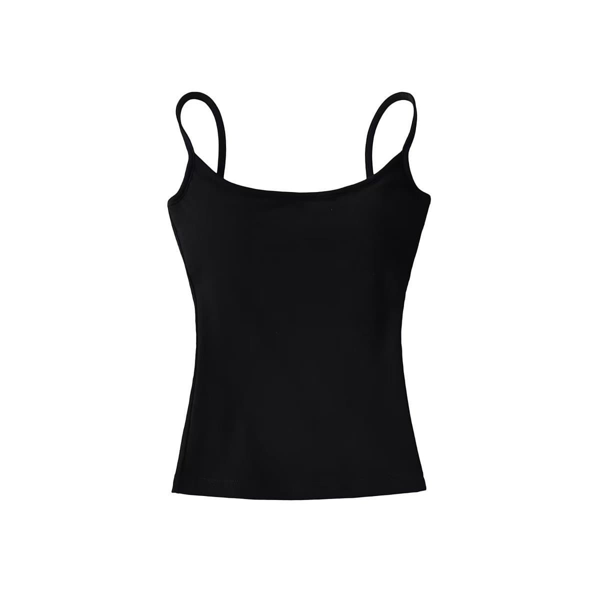 Latte Girl Solid Color Camisole with Padded Bra, Versatile Inner Layer, Beautiful Back Design, Yoga Tank Top for Women