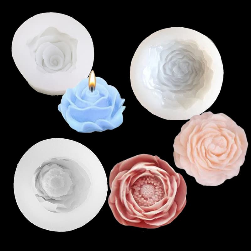 Daisy Poppy Rose Flower Mold Epoxy Resin Flower Mold Aroma Plaster Handmade Silicone Mold Decoration Accessories