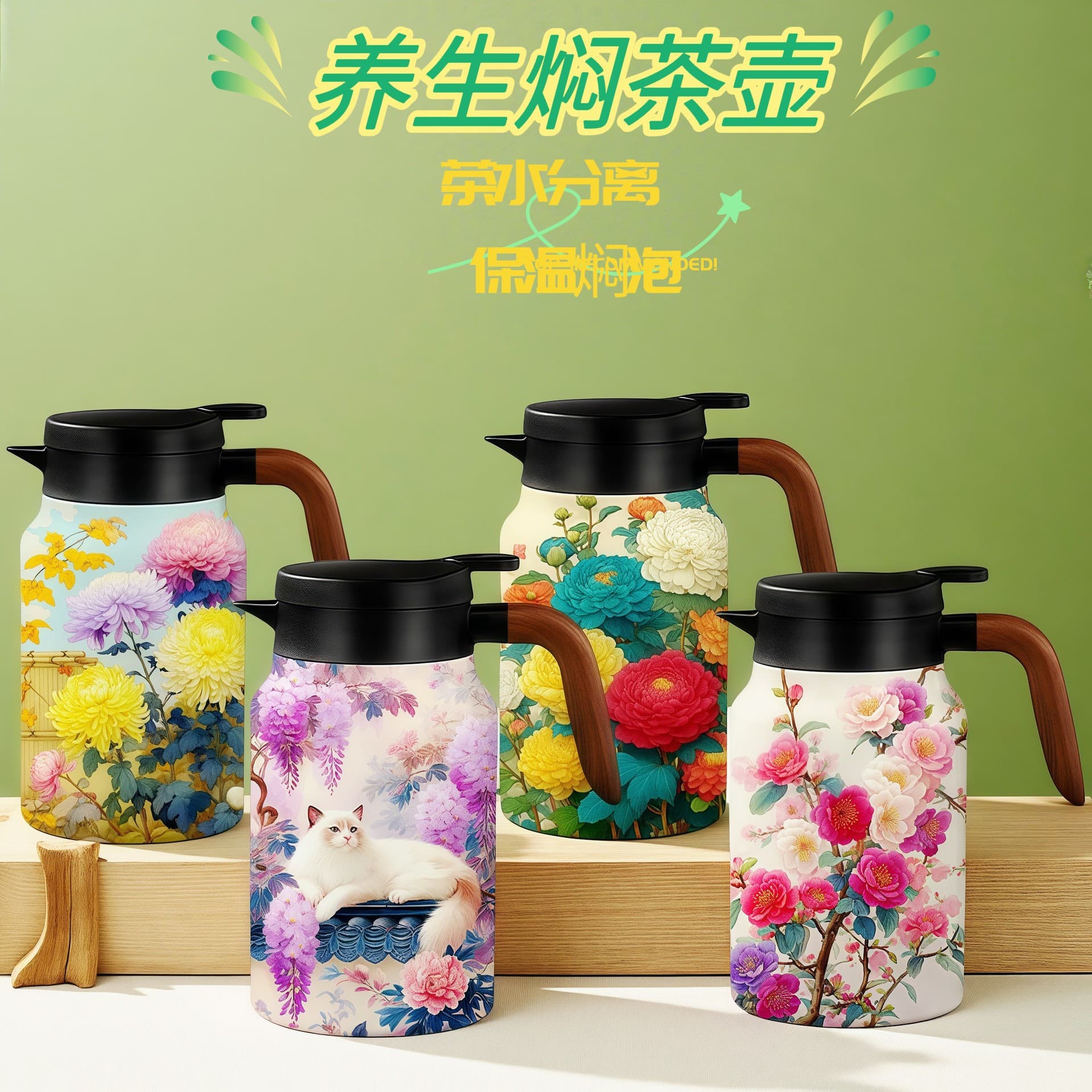National Trend Home Brand New Insulated Tea Pot, Household Large Capacity Tea-Water Separation Steeping Pot, Wholesale