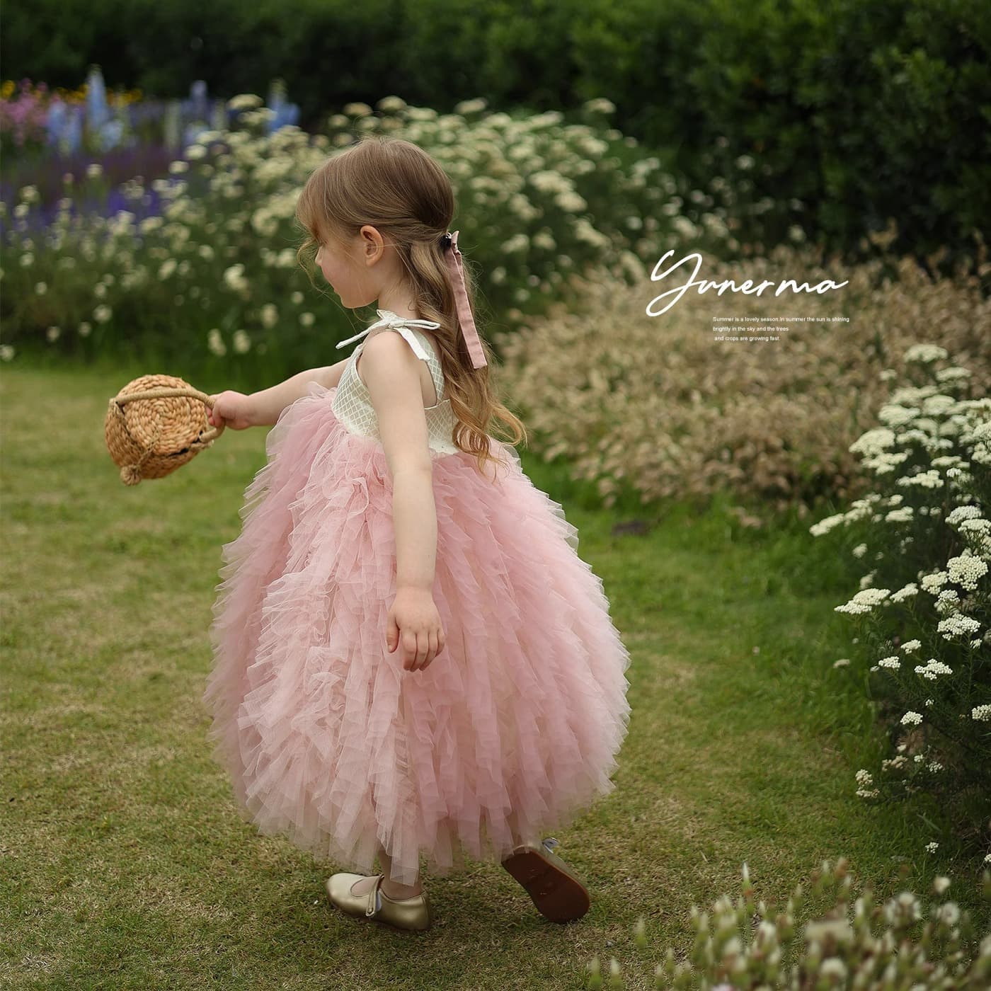 Girls' Summer New Style Strapless Tutu Princess Dress Baby Strapless Dress Birthday Dress Live Stream Drop Shipping