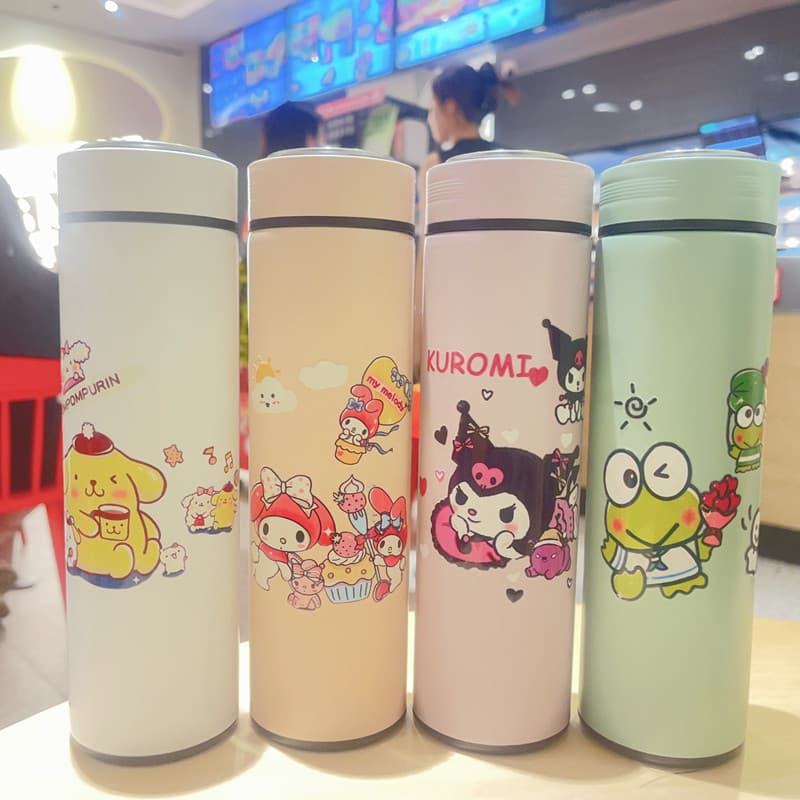 Cross-border Sanrio popular thermos cup stainless steel sus304 Strawberry Bear Kuromi portable home water bottle hot sale