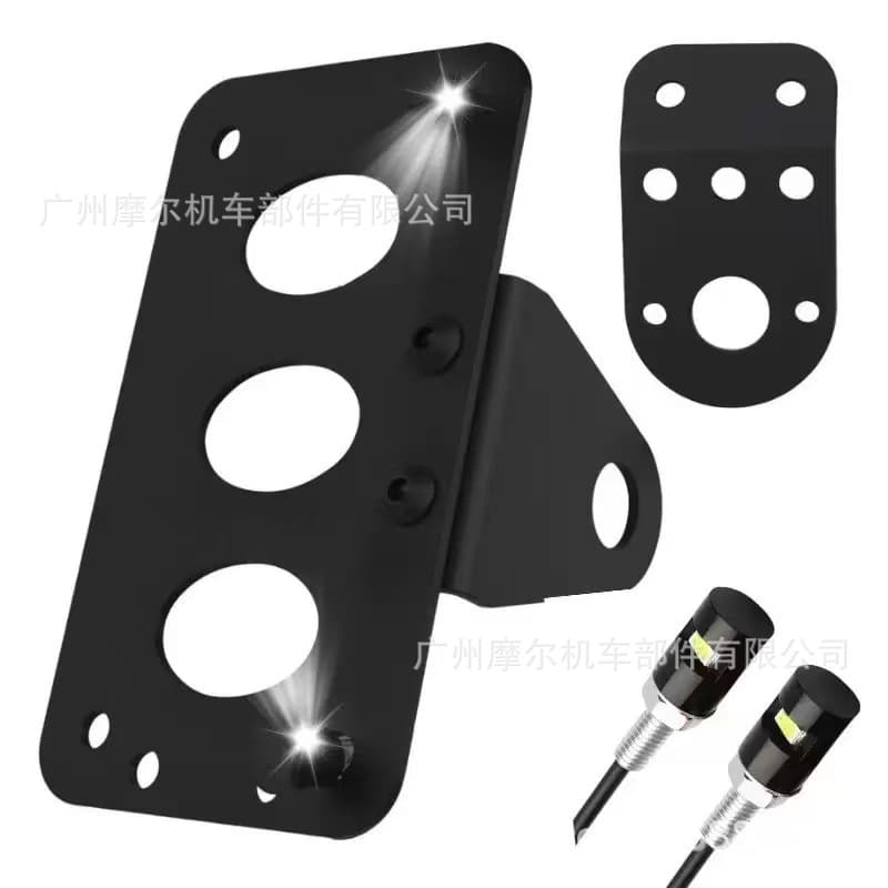 Motorcycle Modification Retro Universal Side Tail Light Bracket License Plate Bracket Motorcycle Parts Cross-border Supply