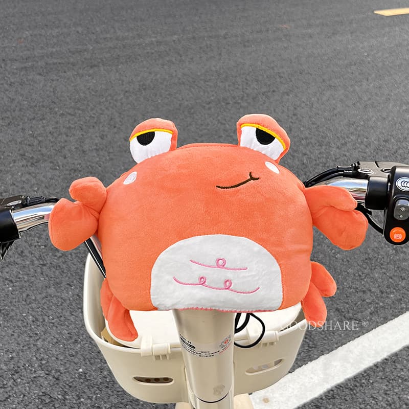 Cute Cartoon High-Aesthetic Electric Scooter Baby Bumper Pad, Front Head Soft Cushion, Doll Plush Protection Mat