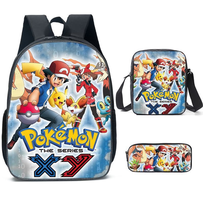 Cross-border schoolbags for primary and secondary school students, cartoon backpacks, breathable and wear-resistant children's backpacks, shoulder bags, pencil cases, Oxford cloth
