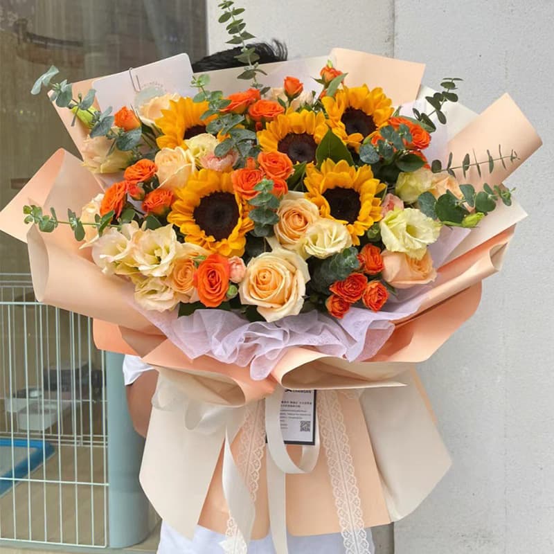 Bouquet Wrapping Paper Floral Wrapping Paper Two-Tone Gift Wrap Flower Bouquet Material Florist Floral Art Oya Paper 1