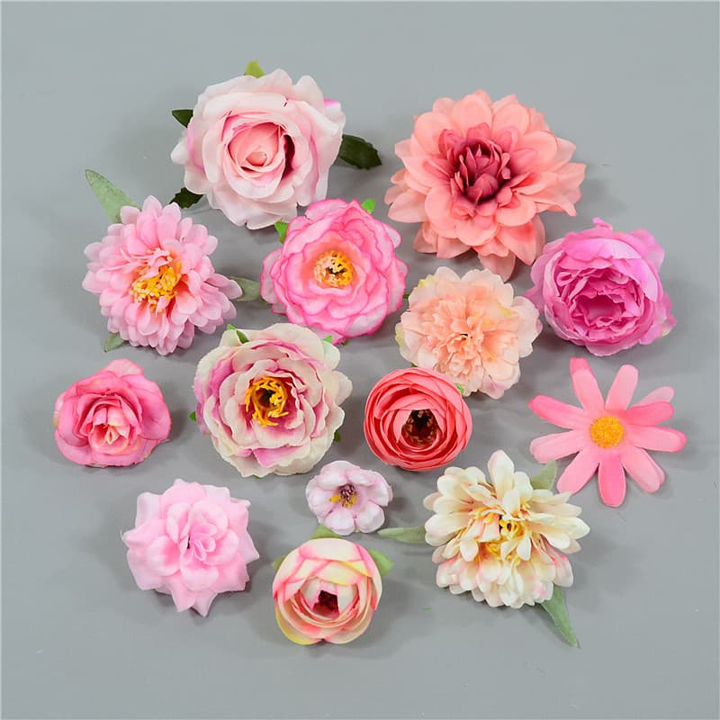 Pink Simulated Silk Flowers for Graduation Cap Decoration DIY Craft Kit