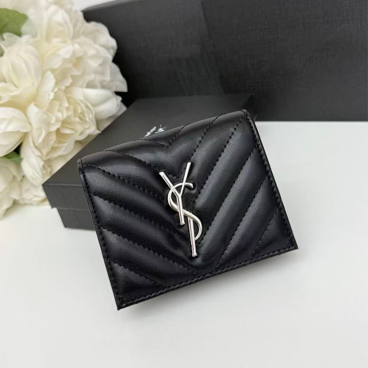 Yangshulin Short Wallet Genuine Leather Bi-fold Wallet Card Holder Sheepskin Card Case Coin Purse Multi-slot Card Sleeve Passport