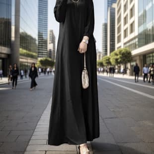 In Stock New Style Elegant Dress Versatile Fashion Loose Solid Color Dress Long Dress