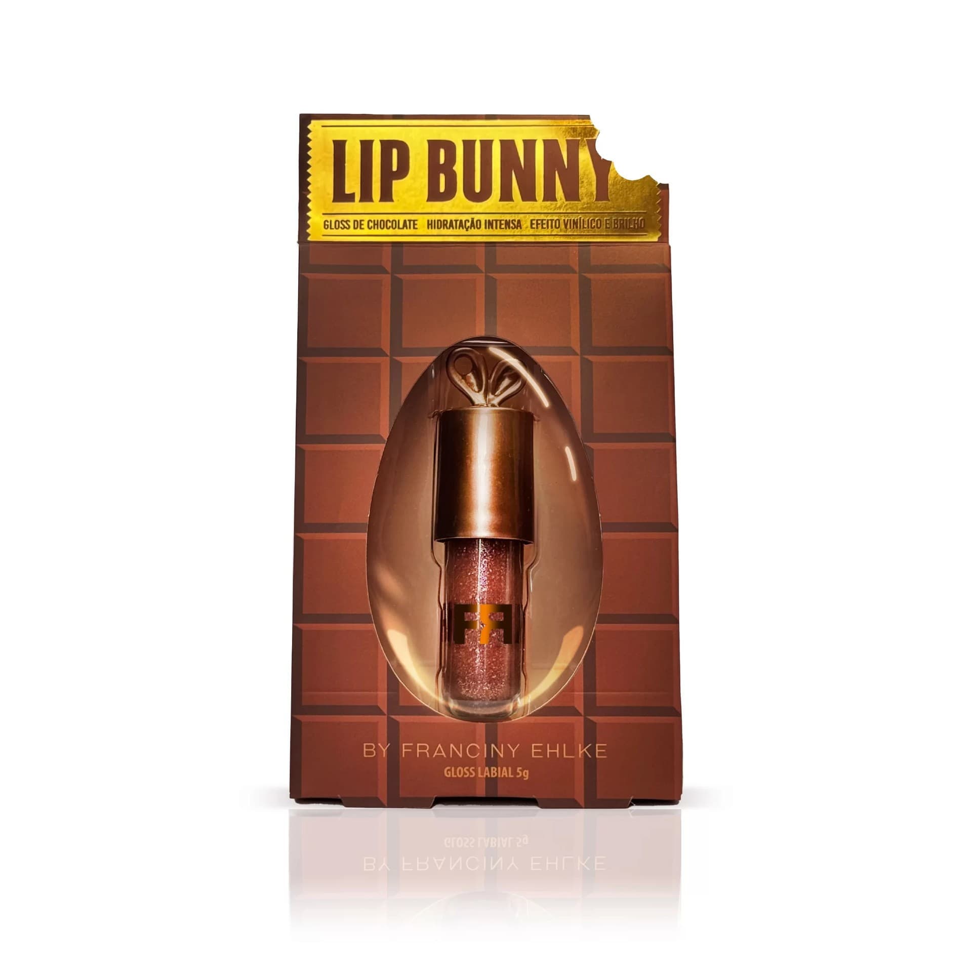 In-Stock Brazilian Hit Little Bunny Black Tube Lip Gloss in Chocolate Shade for Cross-border Cosmetics