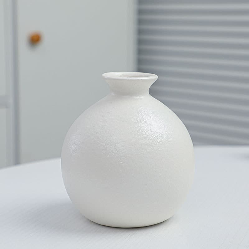 European Ceramic Vase Matte Frosted Vase for Hydroponic Flower Arrangement Desktop Entryway Decorative Ceramic Ornament