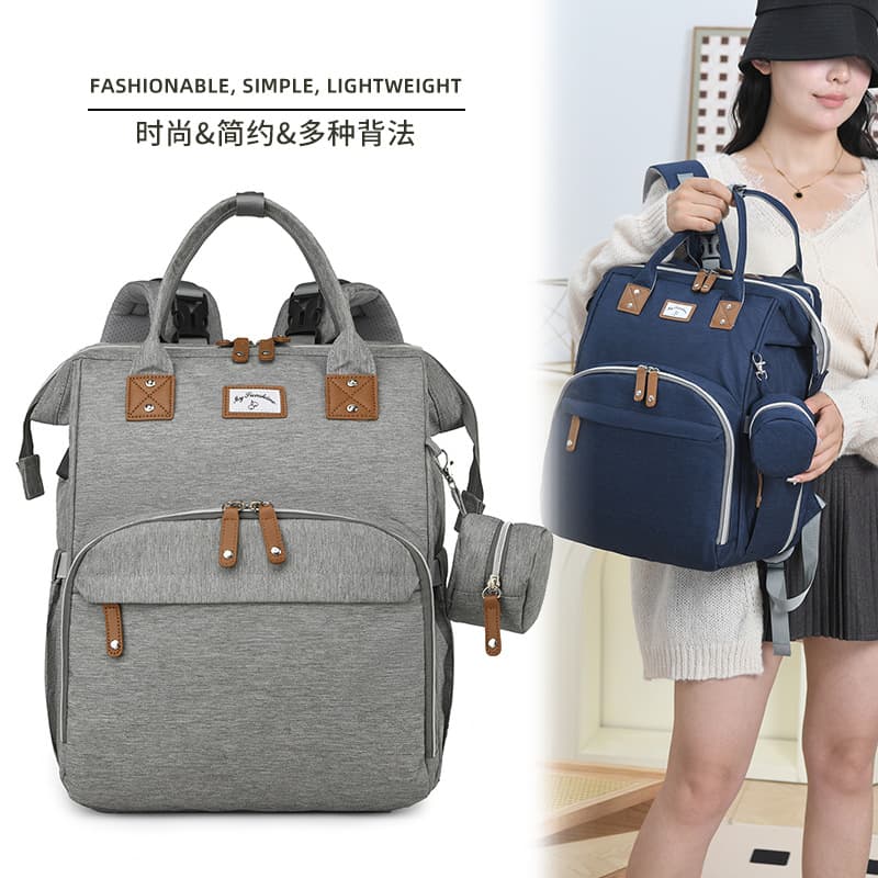 Cross-border new lightweight mother and baby bag portable folding bed outing mommy bag large capacity multifunctional mommy bag