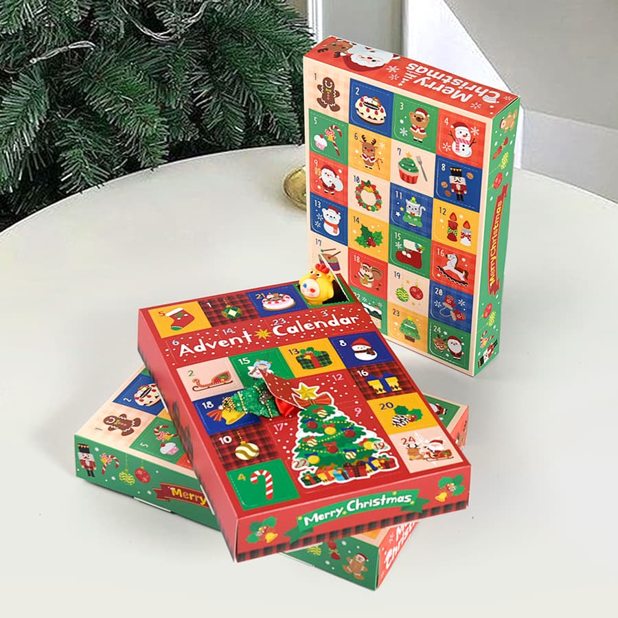 Cute Christmas Surprise Box Advent Calendar Party Gift 24 Grid Blind Box 5pcs/Pack