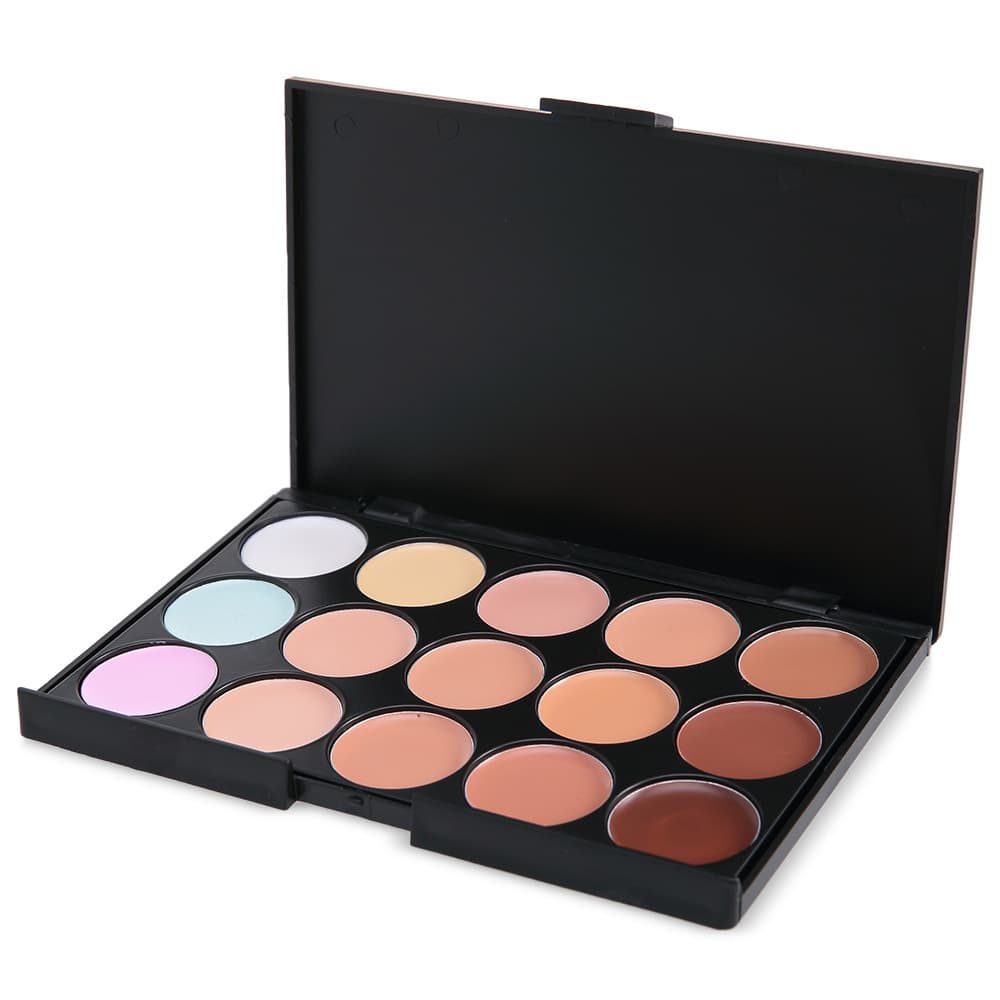 15-Color Concealer Foundation Cream for Covering Acne Scars, Makeup Base, Multi-Color Contouring Cream, Best-Selling