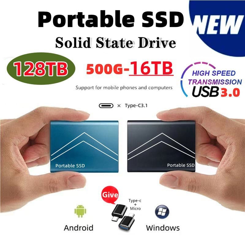 Cross-border Foreign Trade Portable Mobile Solid State Drive Expansion Upgrade 500GB-128TB High-Speed Stable Transmission