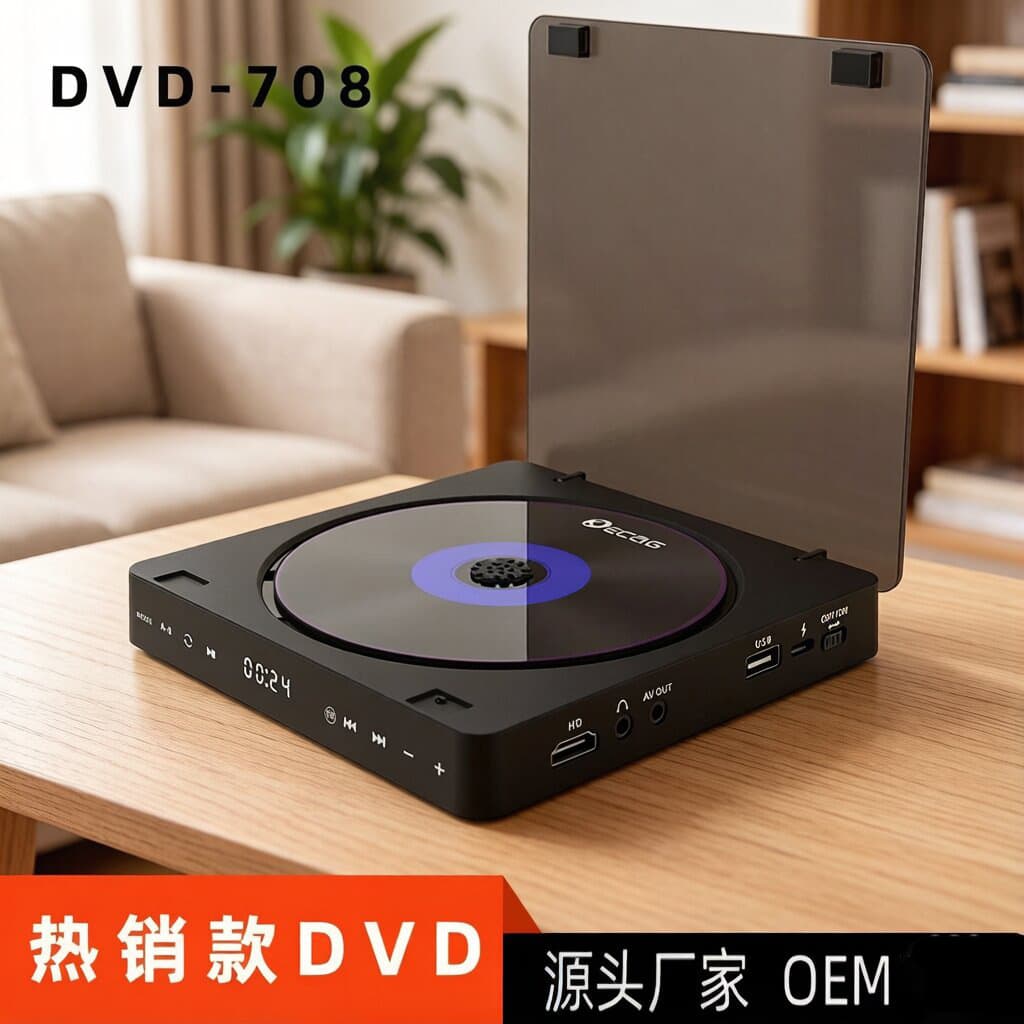 Cross-border hot-selling 708DVD player, home DVD high-definition disc player, children's VCD player, mini CD player