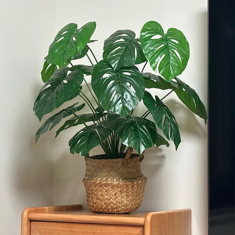Cross-border simulation green plant turtle leaf 18 heads fake flowers office desk plant small potted living room home decoration ornaments