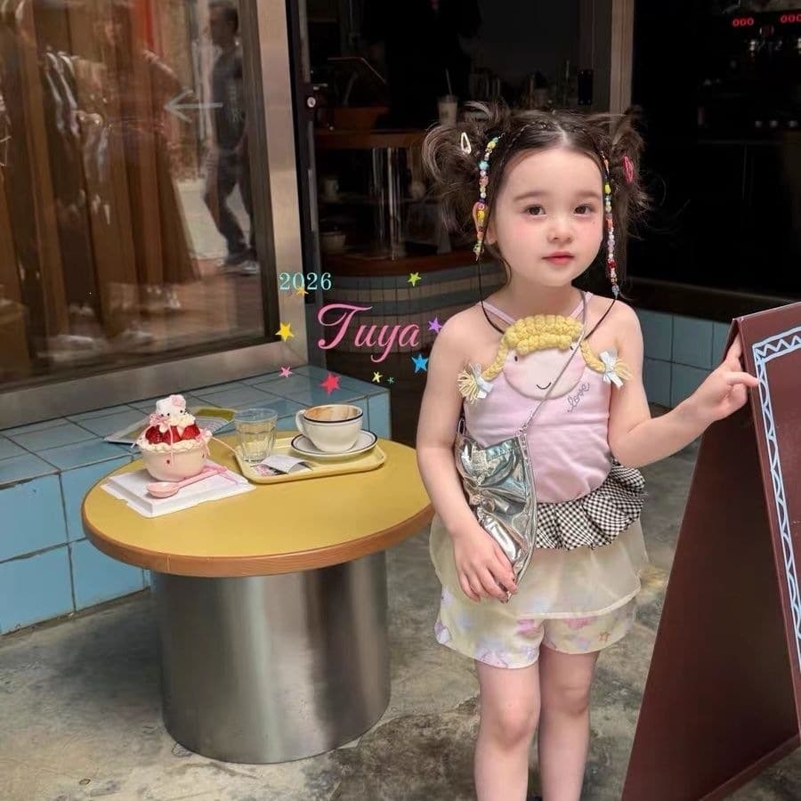 Children's Clothing 2026 Korean Style Girls Summer New Arrival Cute Camisole for Toddlers and Young Girls In Stock