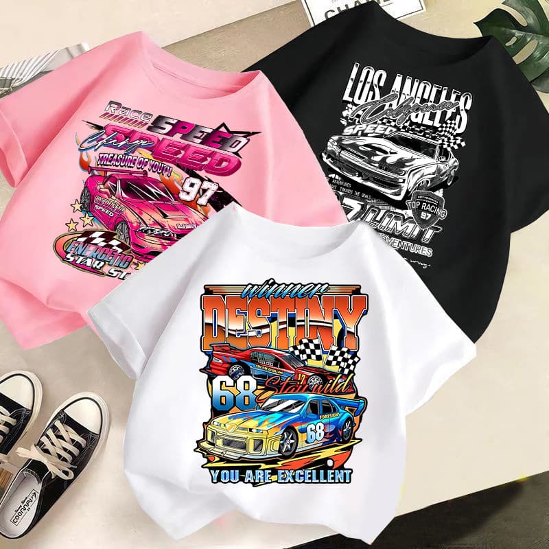 Boys' and Girls' Short-Sleeve Loose T-Shirts for Children, 2026 Summer New Stylish Tops, Half-Sleeve Cross-Border Children's Clothing