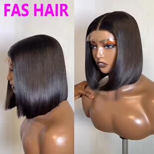 SDD Human Hair Bone Straight One-Size BOB Wig for African Women Cross-Border