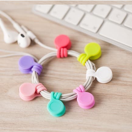 Magnetic Earphone Style Wire Organizer For Mobile Phone Headsets Desktop Cable Management Wire Winder Coiling Device