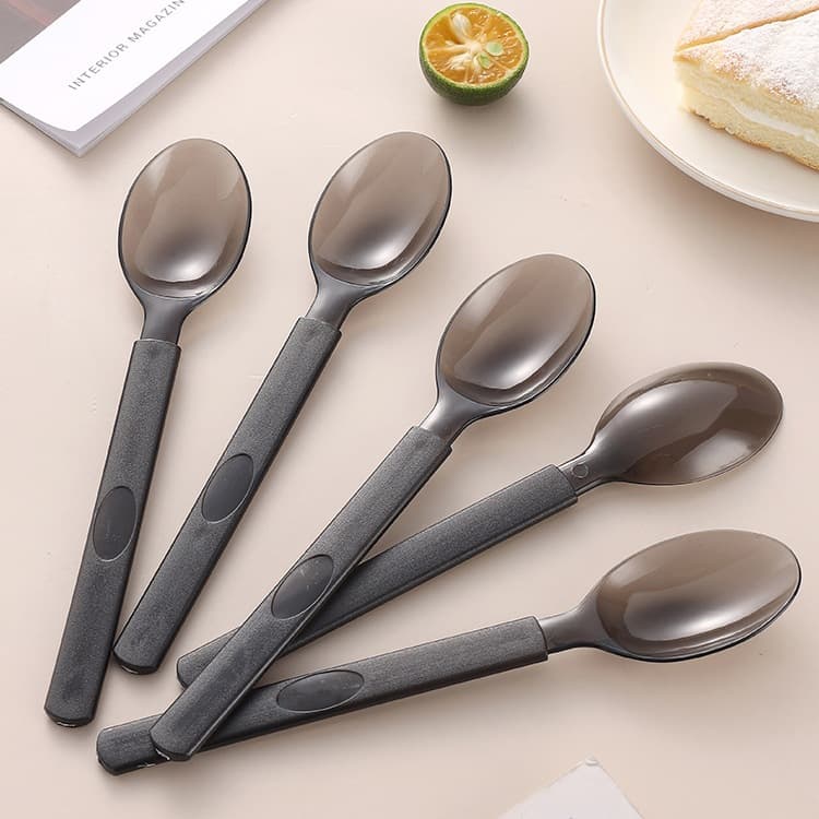 Disposable spoons and forks individually packaged wholesale fruit cake food grade takeaway outdoor dessert tableware