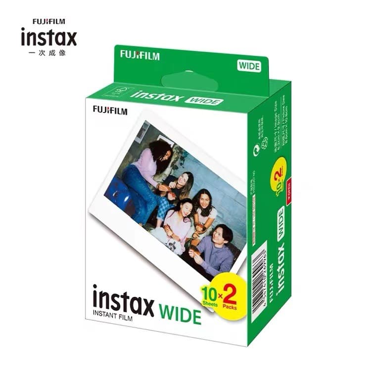 Fuji Instax WIDE Instant Film 5-inch Photo Paper for 210 300 Cameras 20 Sheets Pack