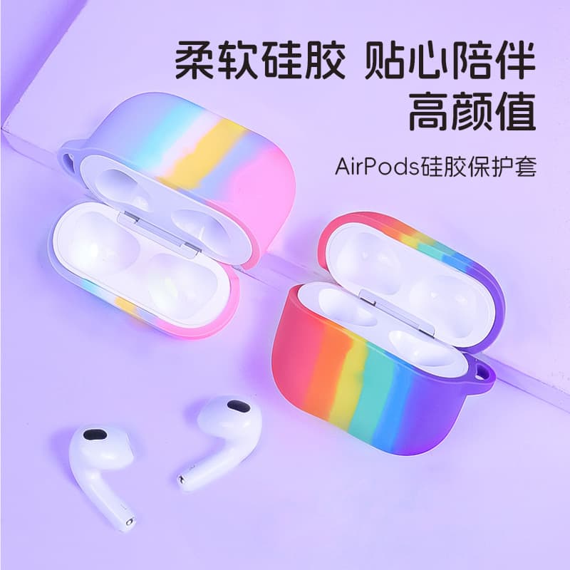 Silicone case for Apple AirPods Pro, compatible with 2nd/3rd/4th generation AirPods protective cover