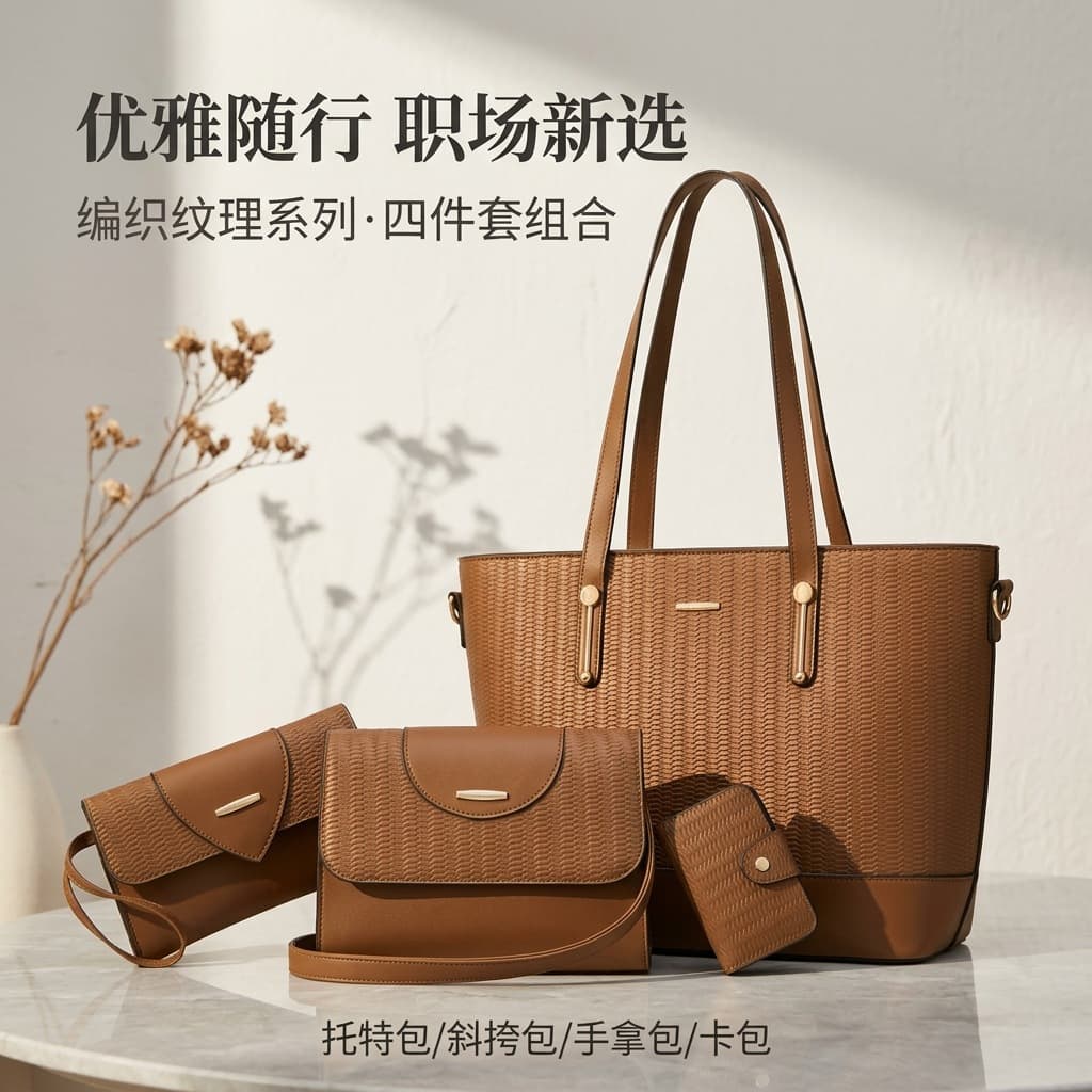 Women's Bag 2026 New Style Handbag Casual Versatile Trendy Cross-Border Export Crossbody Bag Fashion Foreign Trade Wholesale Mother-and-Child Bag Set