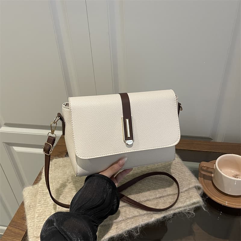 Small Square Bag for Women 2026 New Style Women's Shoulder Crossbody Bag Trendy Women's Bag Stylish Fashionable Patchwork Bag Black Soft