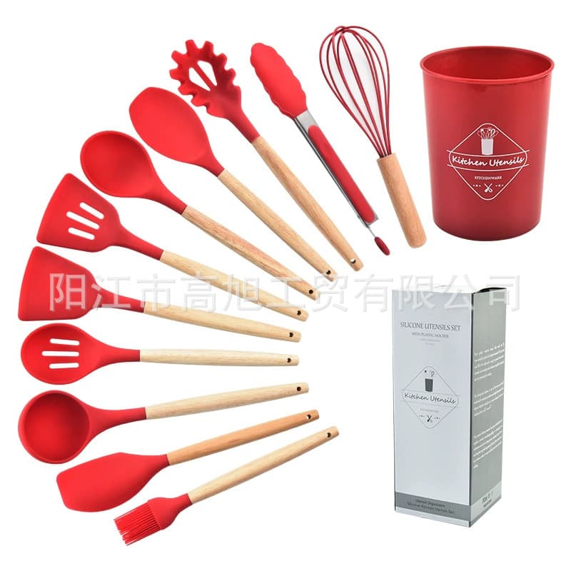 Factory Export Daily Kitchen Dining Silicone Kitchenware 12-Piece Set Baking Tools
