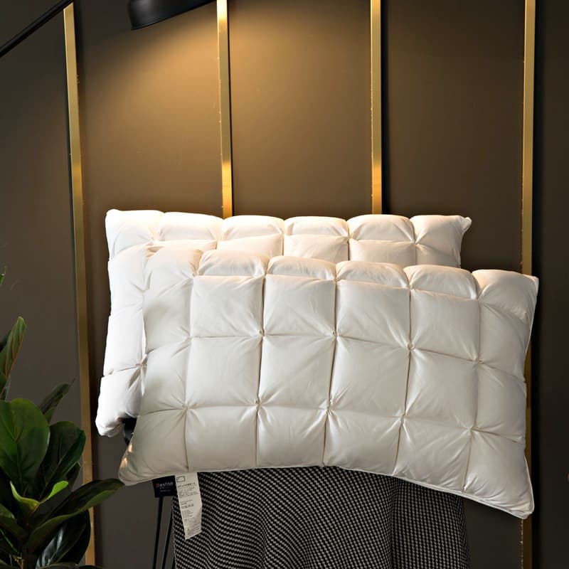 New 80 Soft Silk-like Bread Down Pillow 3D Twisted Goose Down Pillow Core Hotel Guesthouse Adult Pillow