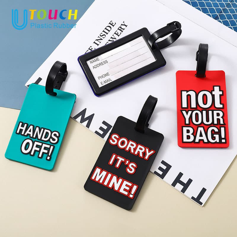 Alphabet PVC Soft Rubber Luggage Tag Suitcase Hanging Tag Boarding Pass Creative Card Holder Travel Accessory