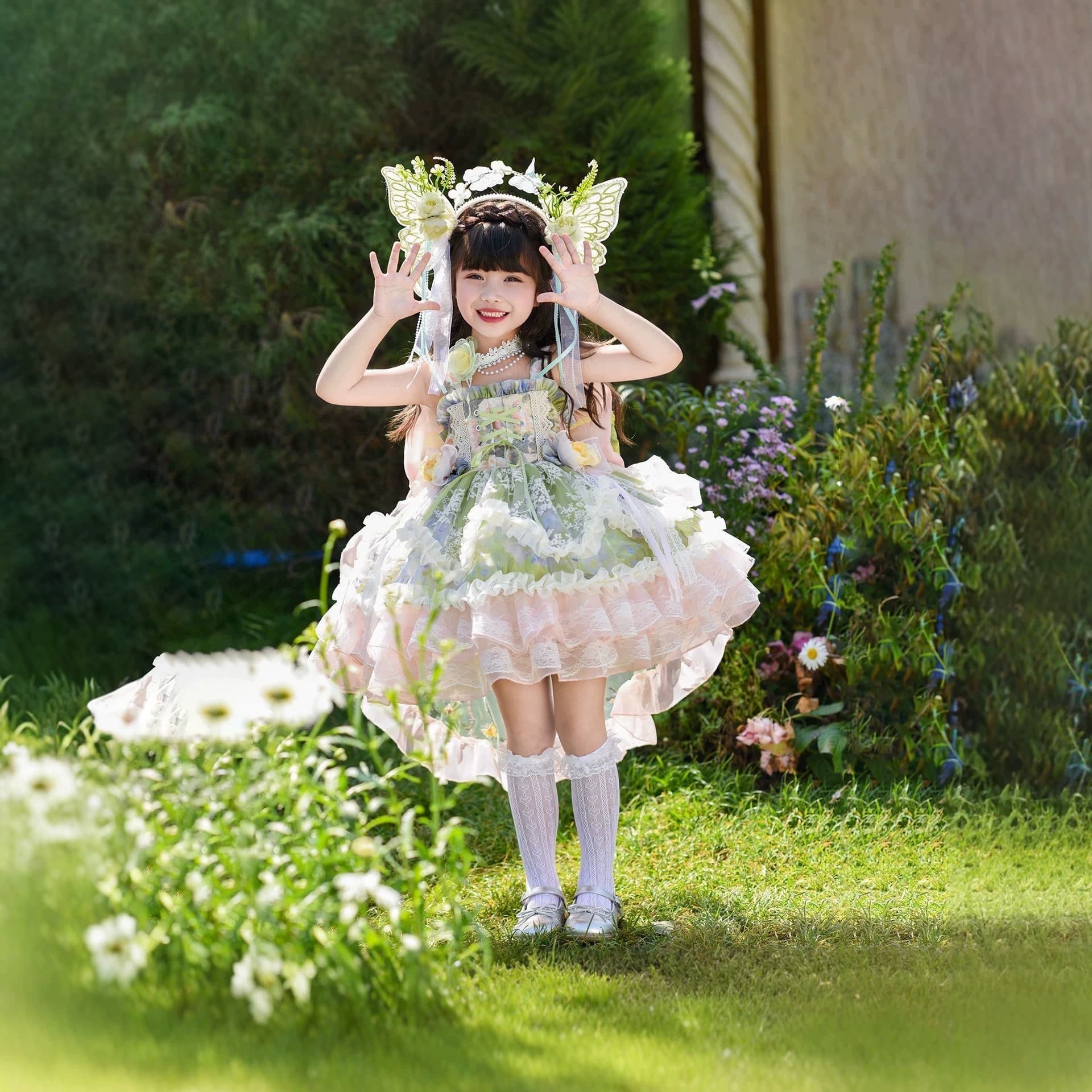 Lolita Girls Princess Dress 2026 New Summer Children's Birthday Gown Baby Girl Summer Dress