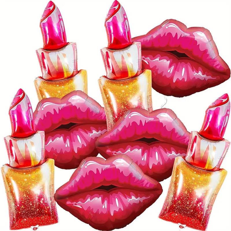 Valentine's Day Aluminum Foil Balloon Bear Rose Lips Helium Floating Balloon Wedding Birthday Engagement Party Decoration