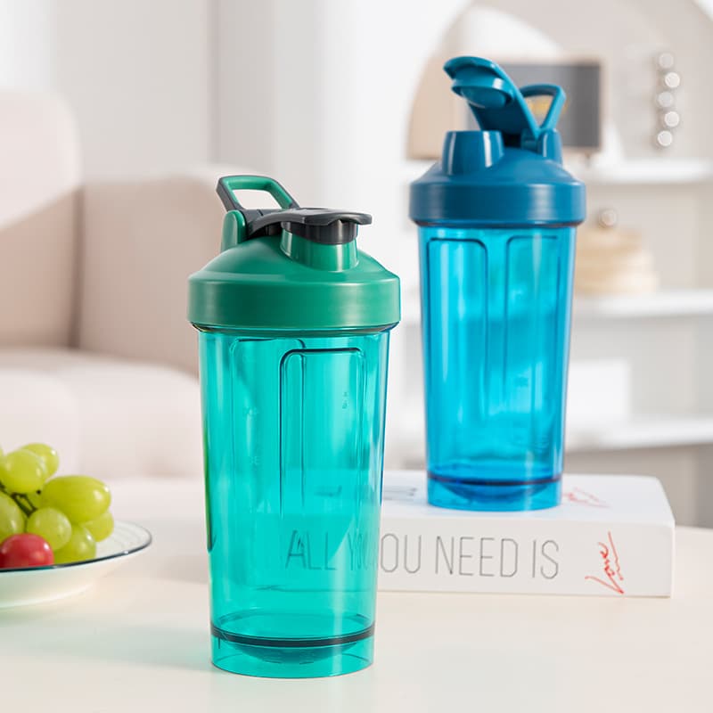 Manufacturer 500ML plastic cup sealed advertising cup fitness cup sports water cup PC mixing cup protein powder shaker cup