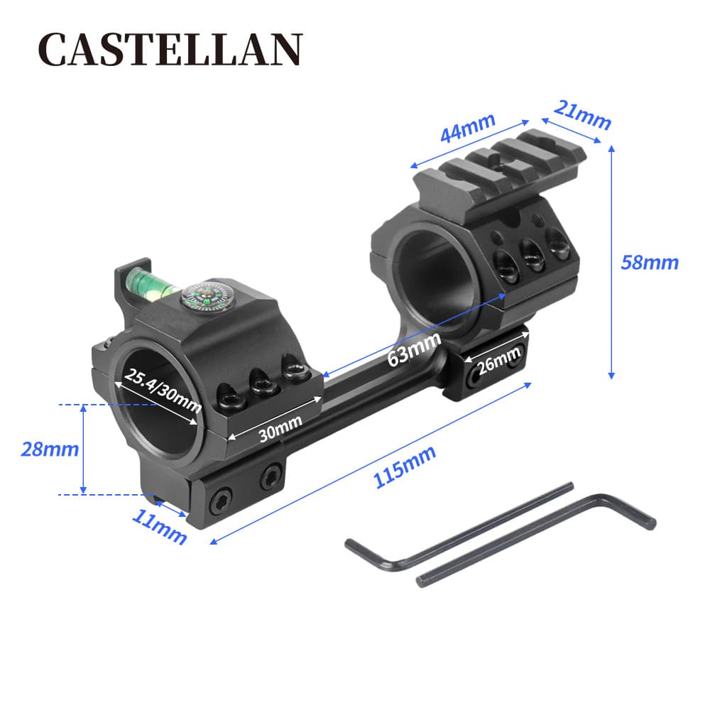 25.4mm/30mm Integrated Support Bracket Delay Level Instrument Hole Level Instrument Integrated Support Bracket