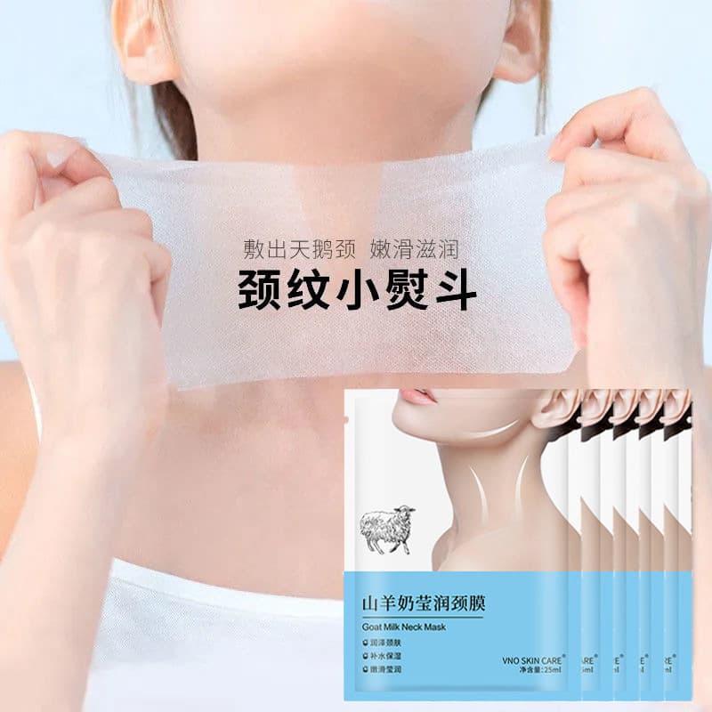 VNO Goat Milk Neck Mask, Wrinkle Reducing Patch, Hydrating & Moisturizing Neck Care, Authentic for Beauty Salons