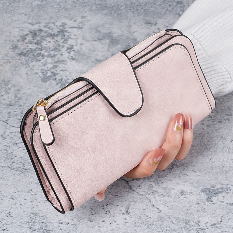 Cross-border Hot Selling Long Flap Women's Wallet Coin Purse Multi-color Card Slot Phone Bag Clutch Card Holder Wallet