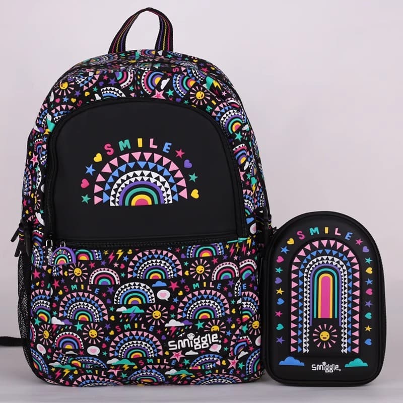 Australian Smiggle Kids Backpack, Large Capacity for Primary and Secondary School Students, Outdoor Casual Bag