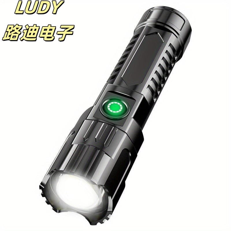 New cross-border high-power handheld K17 flashlight, suitable for outdoor use, home camping, cycling, long-range shooting, USB charging, zoom, LED.