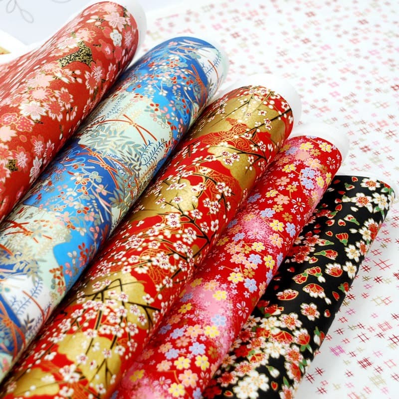 Wholesale national style Japanese style paper Japanese style hot stamping Yuzen paper bag book book cover paper gift wrapping paper gift box gift art