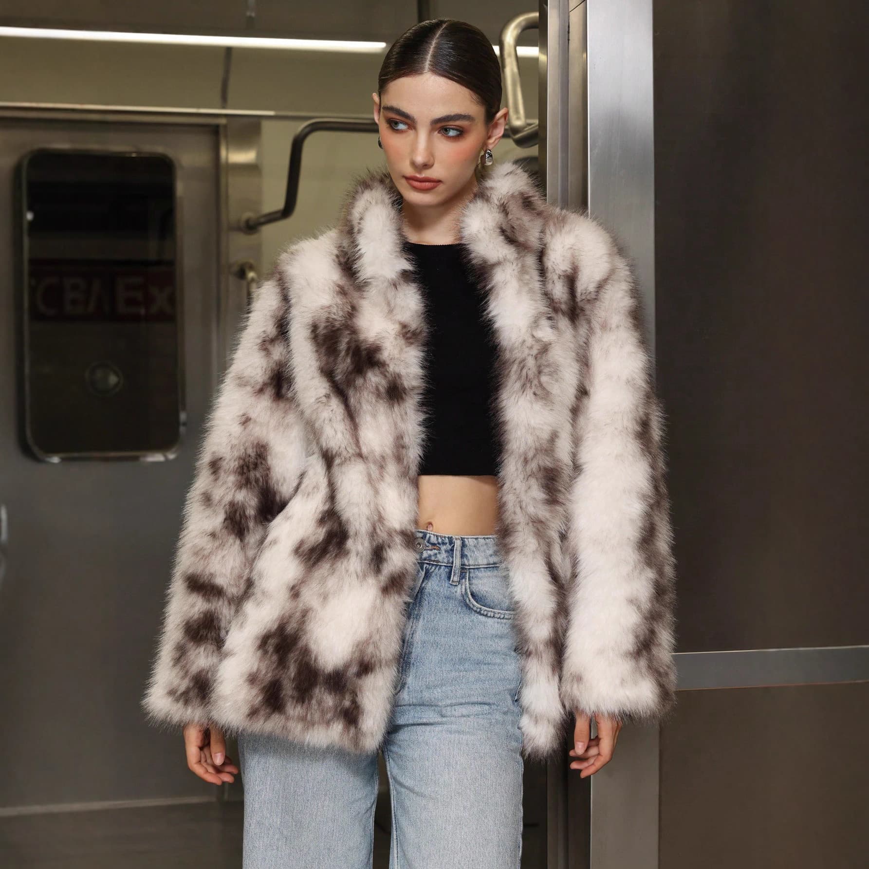 Cross-Border Autumn Winter New Light Luxury Fluffy Coat Women's Thick Faux Fur High Collar Casual Versatile Loose Coat