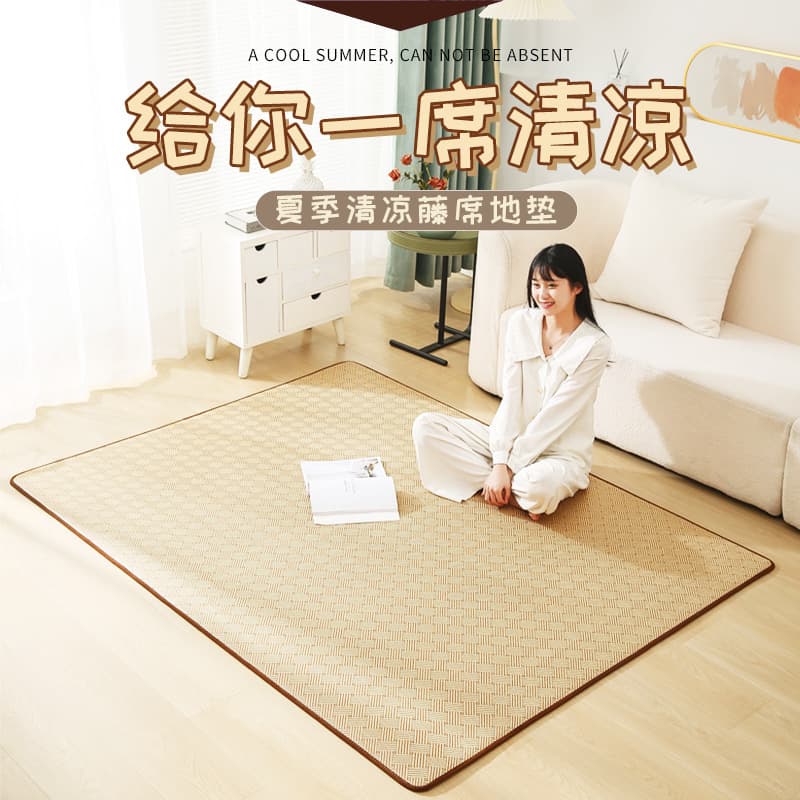 Japanese tatami mat summer rattan mat carpet living room bedroom summer floor mat baby crawling mat bay window mat