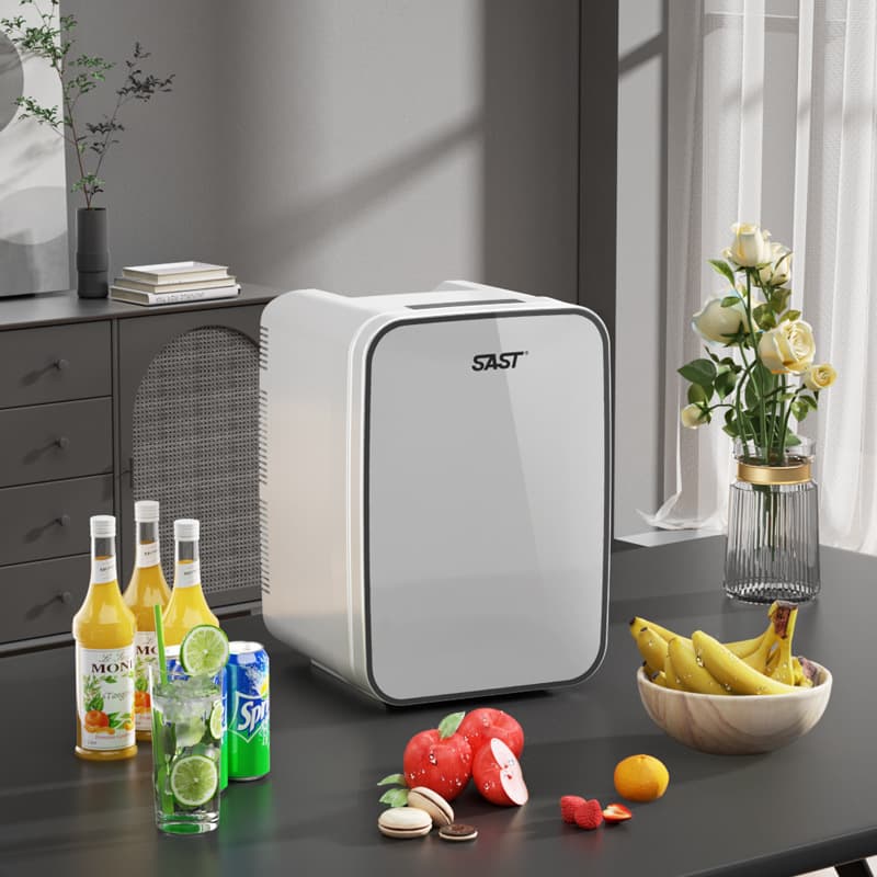 SAST Mini Fridge - Freezer/Refrigerator - Ideal for Cars, Homes, Dormitories, Breastfeeding, Makeup Mirrors, Face Masks, Small Freezer