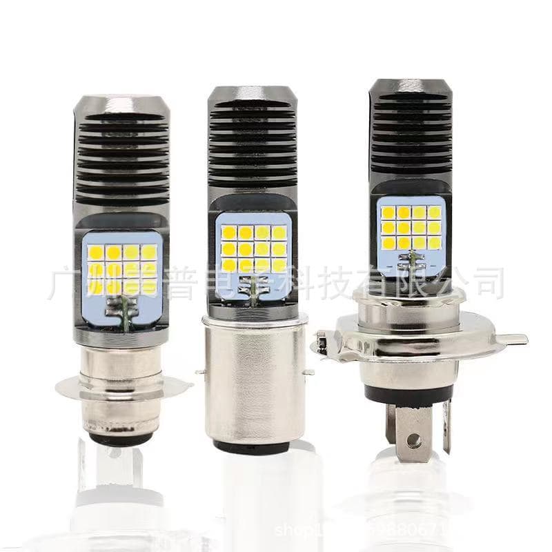 Cross-border BA20D Dual Prong H4 Triple Prong H6M P15D Single Prong 3030 24LED Motorcycle Headlight Bulb
