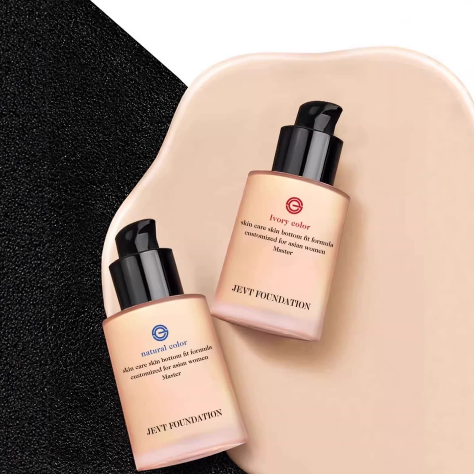 JEVT Master Styling Long-Wear Liquid Foundation, Hydrating Lightweight Concealing Long-Lasting Waterproof Transfer-Resistant BB Cream 30ml