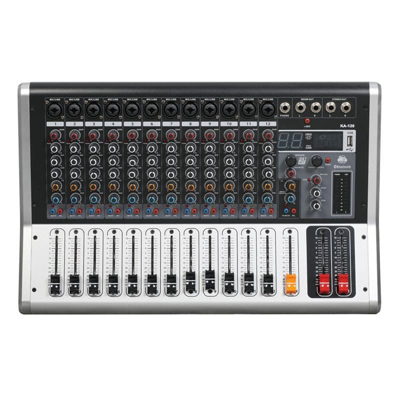 12-Channel Professional Mixer with 16 DSP Effects, Stage Performance Mixer, Wedding KA120I Mixer Clearance
